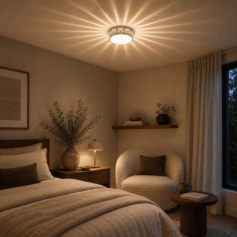 Solar Starburst LED Flush Mount Ceiling Light