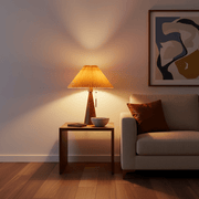 Zaevia Sone Pleated Shade Table Lamp: Scandi Solid Wood Bedside Light - Table Lamp | Zaevia