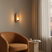 Zaevia Sora Minimalist Wood Oval Wall Sconce - Lighting > Wall Lights > Wall Sconces > Diffused Light Wall Sconces | Zaevia