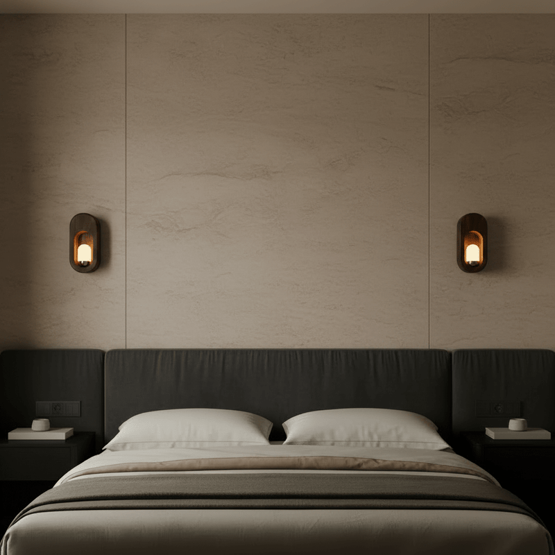 Zaevia Sora Minimalist Wood Oval Wall Sconce - Lighting > Wall Lights > Wall Sconces > Diffused Light Wall Sconces | Zaevia