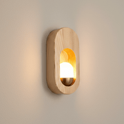 Zaevia Sora Minimalist Wood Oval Wall Sconce - Lighting > Wall Lights > Wall Sconces > Diffused Light Wall Sconces | Zaevia