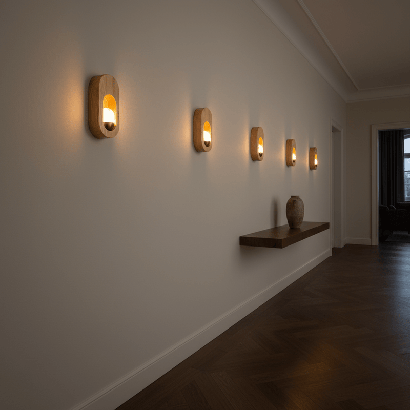 Zaevia Sora Minimalist Wood Oval Wall Sconce - Lighting > Wall Lights > Wall Sconces > Diffused Light Wall Sconces | Zaevia