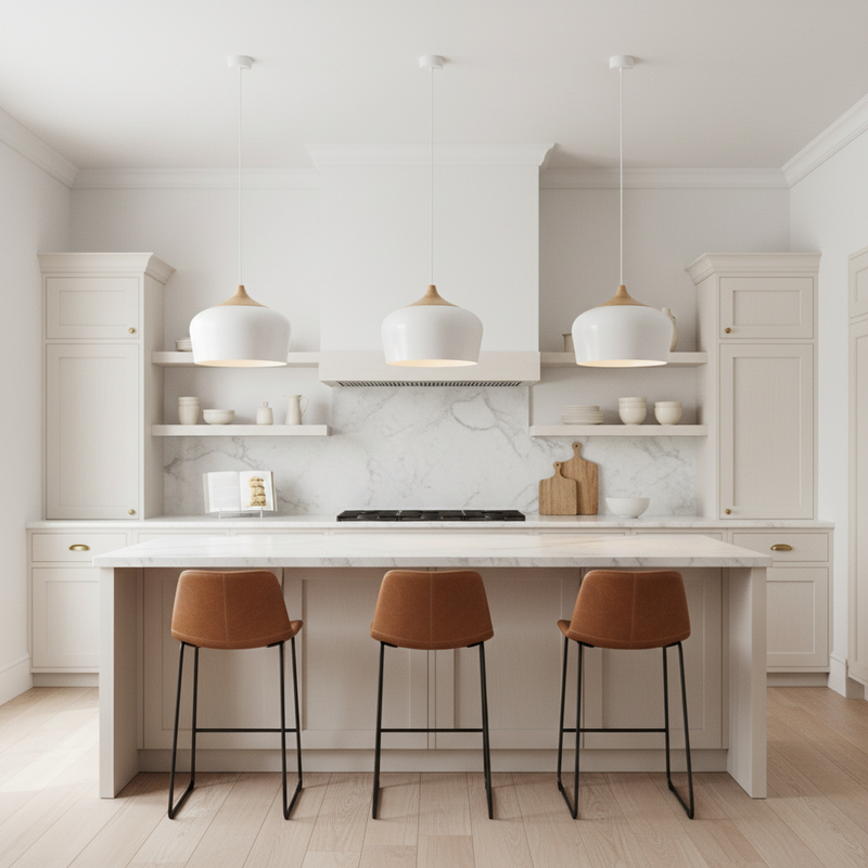 Sora Nordic Wood Accent Minimalist Pendant Light