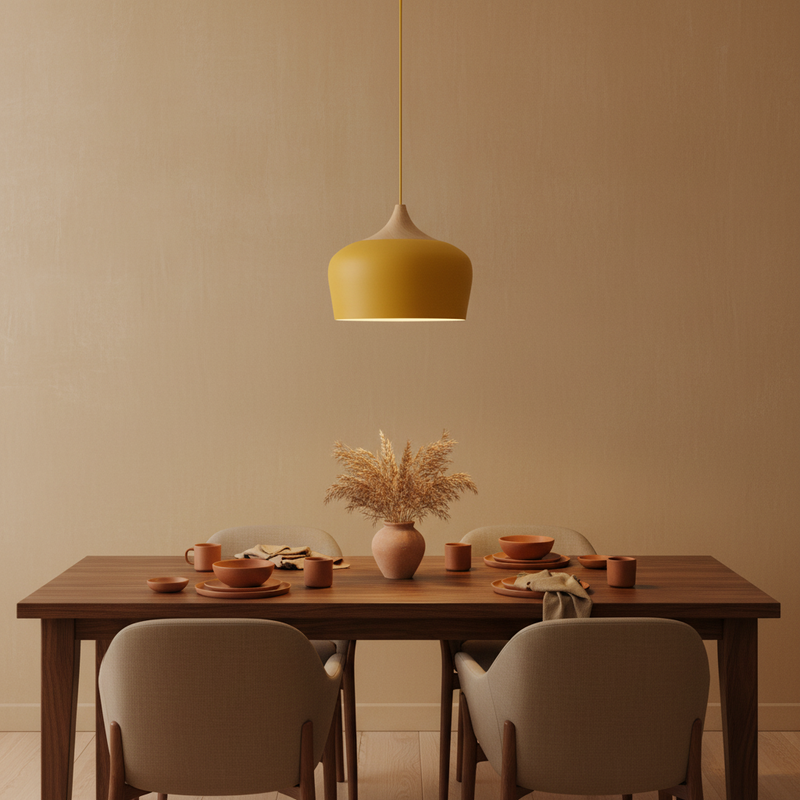 Sora Nordic Wood Accent Minimalist Pendant Light