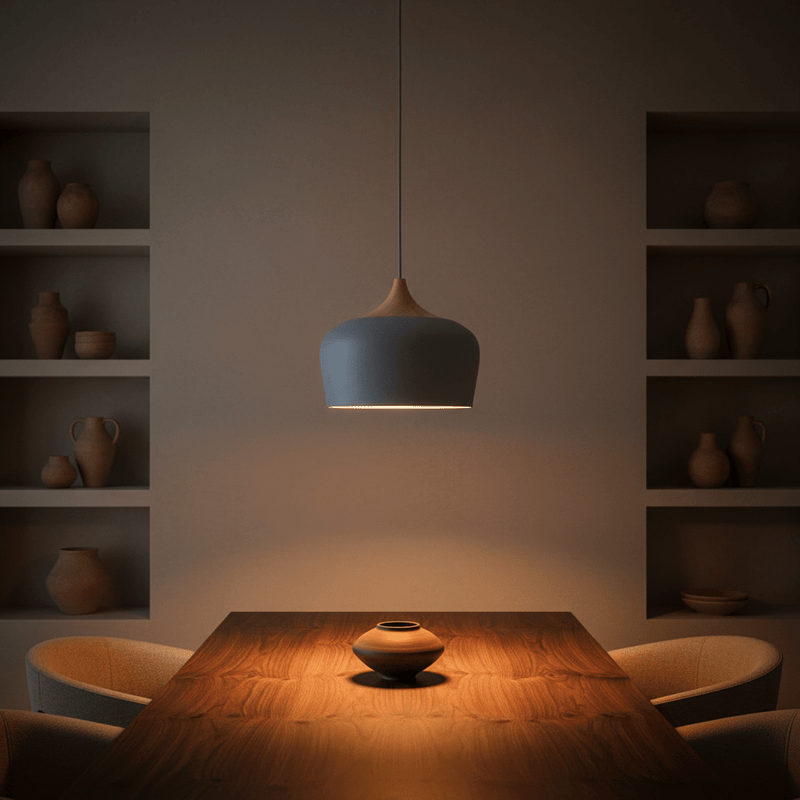 Sora Nordic Wood Accent Minimalist Pendant Light - Pendant Light | Zaevia