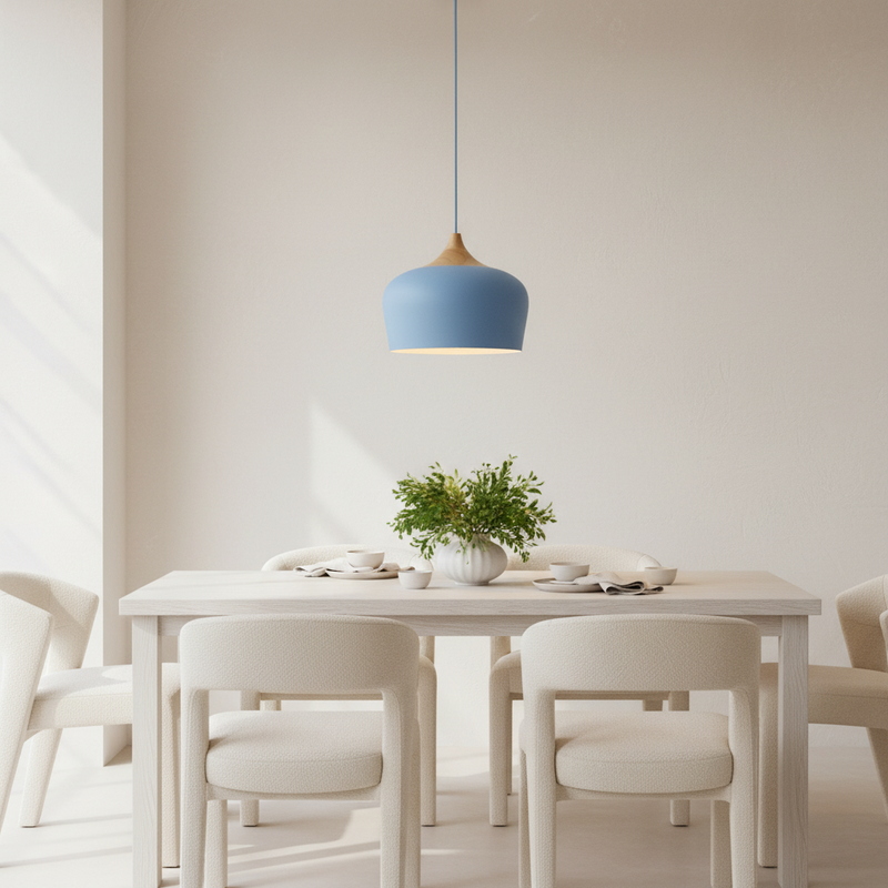 Sora Nordic Wood Accent Minimalist Pendant Light