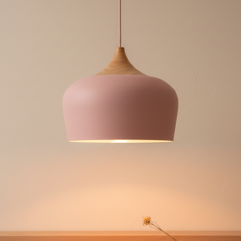 Sora Nordic Wood Accent Minimalist Pendant Light