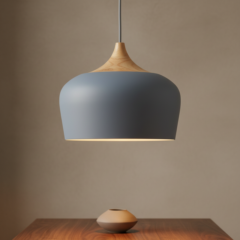 Sora Nordic Wood Accent Minimalist Pendant Light