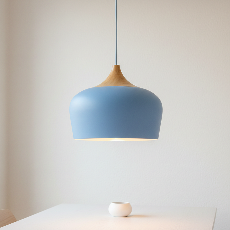 Sora Nordic Wood Accent Minimalist Pendant Light