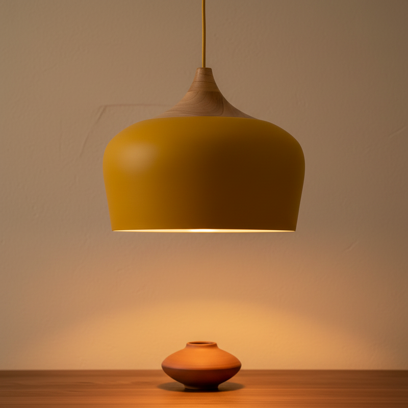 Sora Nordic Wood Accent Minimalist Pendant Light