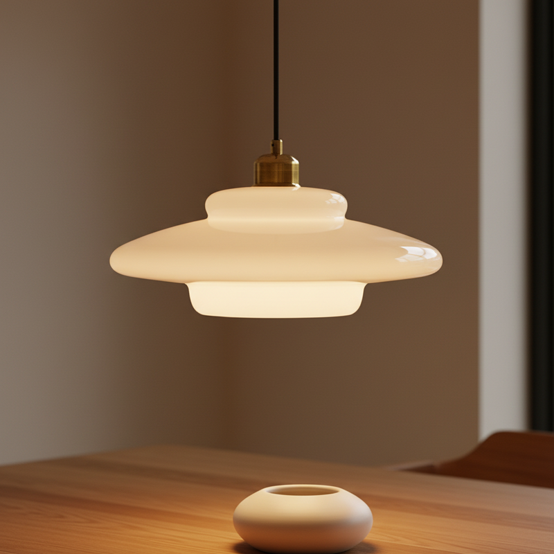 Soren Mid-Century Tiered Glass Pendant Light