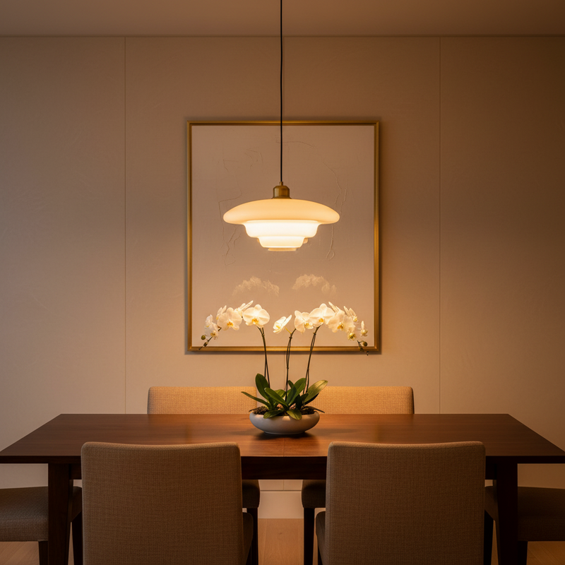 Soren Mid-Century Tiered Glass Pendant Light