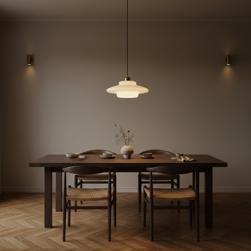 Soren Mid-Century Tiered Glass Pendant Light