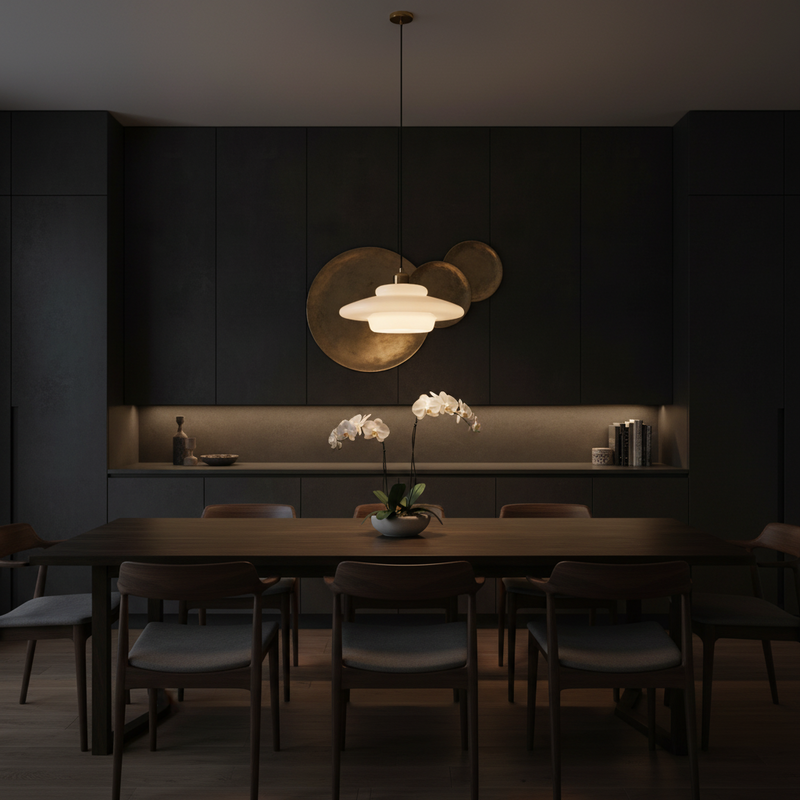 Soren Mid-Century Tiered Glass Pendant Light