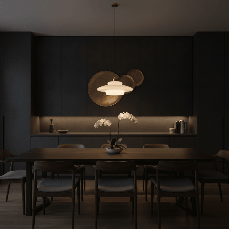 Soren Mid-Century Tiered Glass Pendant Light - Pendant Light | Zaevia