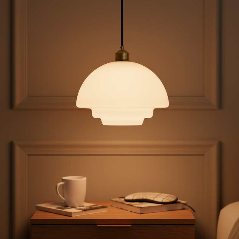 Soren Mid-Century Tiered Glass Pendant Light