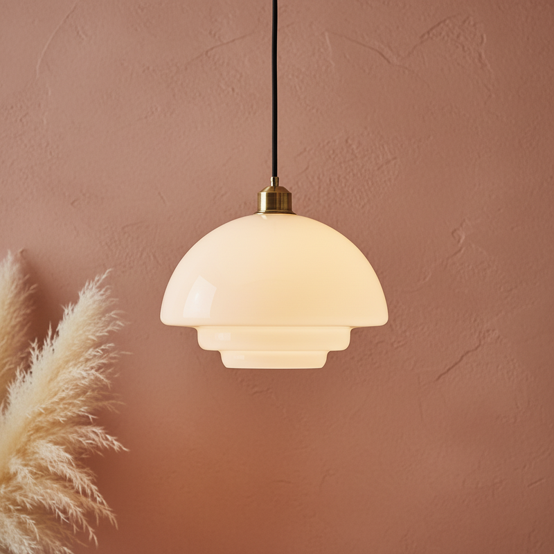 Soren Mid-Century Tiered Glass Pendant Light