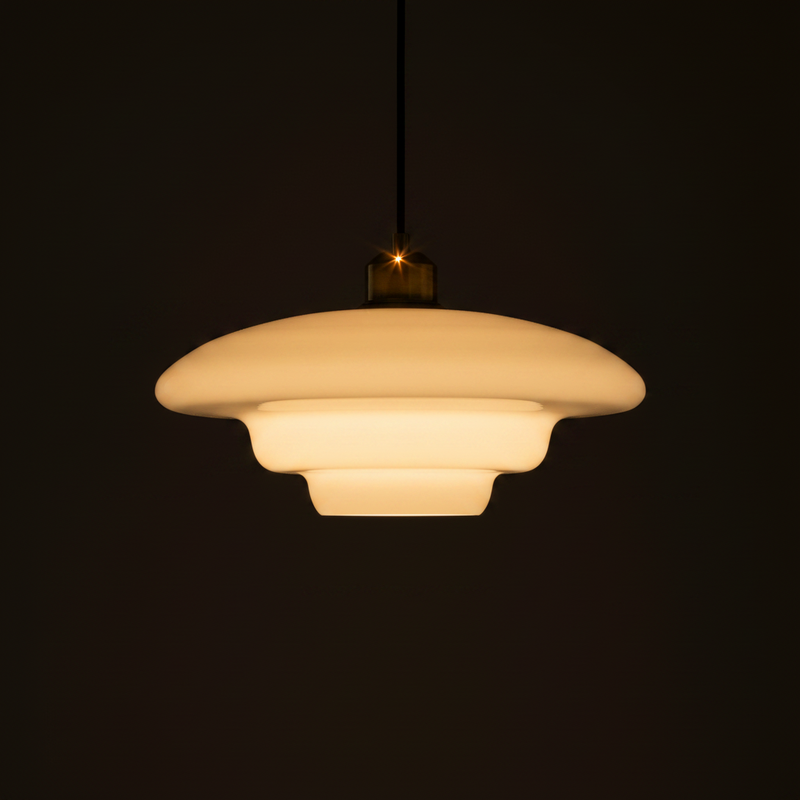 Soren Mid-Century Tiered Glass Pendant Light