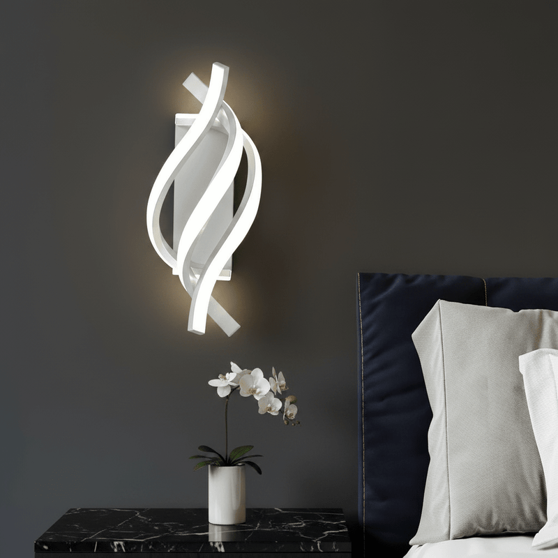 Zaevia Helix Minimalist Spiral LED Wall Sconce | 3 - Tone Color Adjustable - Wall Light | Zaevia