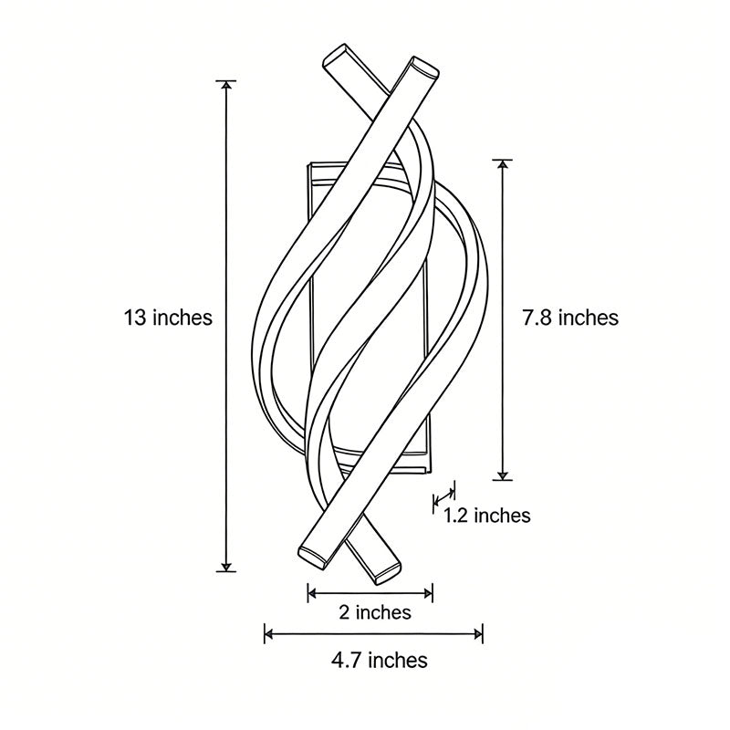 Zaevia Helix Minimalist Spiral LED Wall Sconce | 3 - Tone Color Adjustable - Wall Light | Zaevia