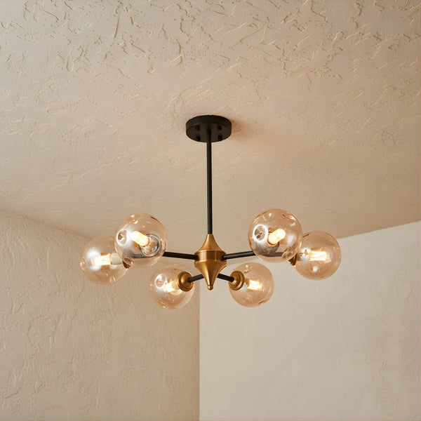 Zaevia Sputnik Chandelier Multi Light Globe Hardwired Mid Century Modern Ceiling Light - ceiling light | Zaevia