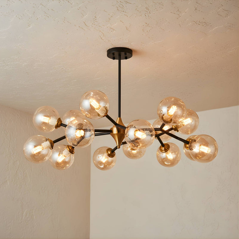 Zaevia Sputnik Chandelier Multi Light Globe Hardwired Mid Century Modern Ceiling Light - ceiling light | Zaevia