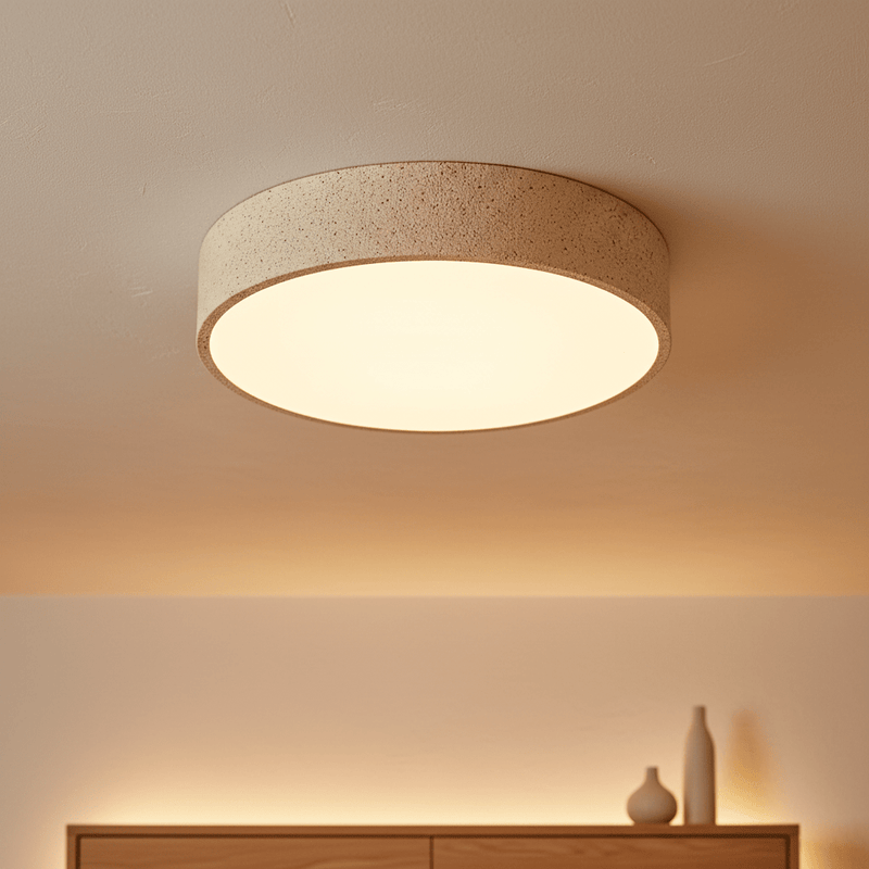 Strata Stone-Effect Flush Mount Ceiling Light - Lighting > Ceiling Lights > Flush Mount Lights > LED Flush Mounts | Zaevia