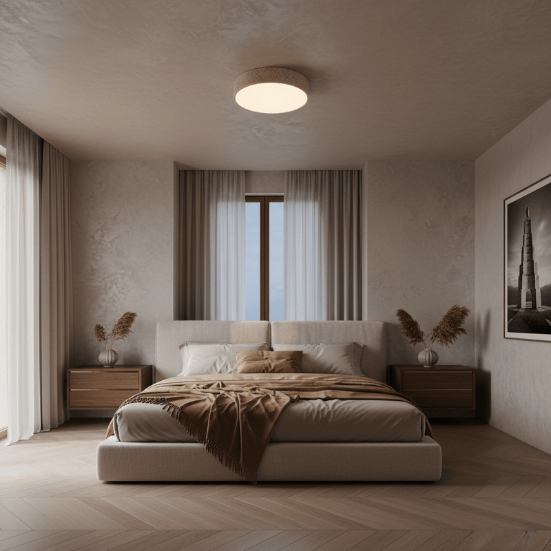 Strata Stone-Effect Flush Mount Ceiling Light - Lighting > Ceiling Lights > Flush Mount Lights > LED Flush Mounts | Zaevia