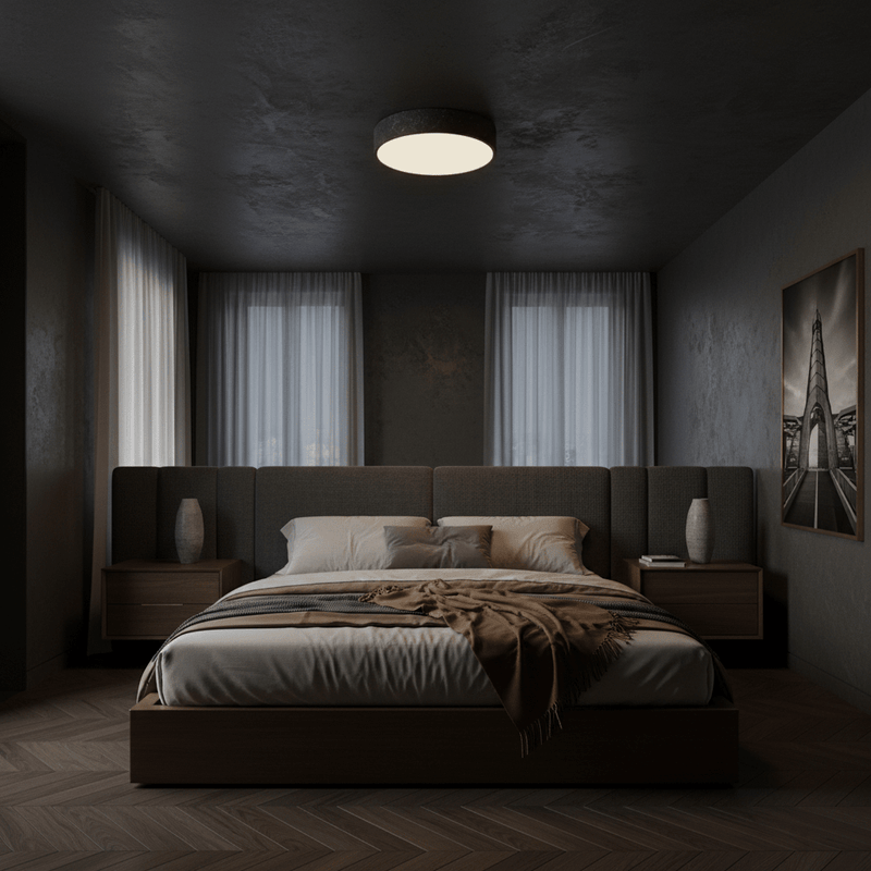 Strata Stone-Effect Flush Mount Ceiling Light - Lighting > Ceiling Lights > Flush Mount Lights > LED Flush Mounts | Zaevia