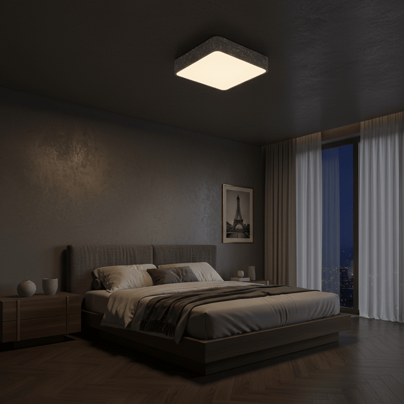 Strata Stone-Effect Flush Mount Ceiling Light - Lighting > Ceiling Lights > Flush Mount Lights > LED Flush Mounts | Zaevia