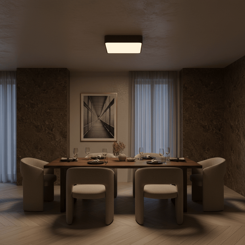 Strata Stone-Effect Flush Mount Ceiling Light - Lighting > Ceiling Lights > Flush Mount Lights > LED Flush Mounts | Zaevia