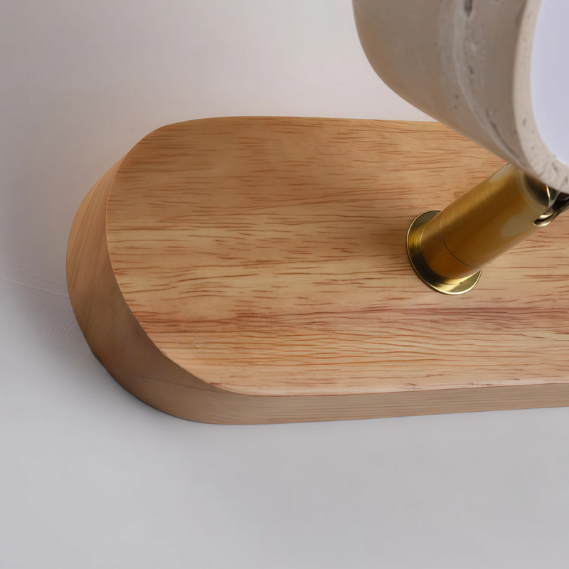 Terra Travertine & Wood Vanity Light