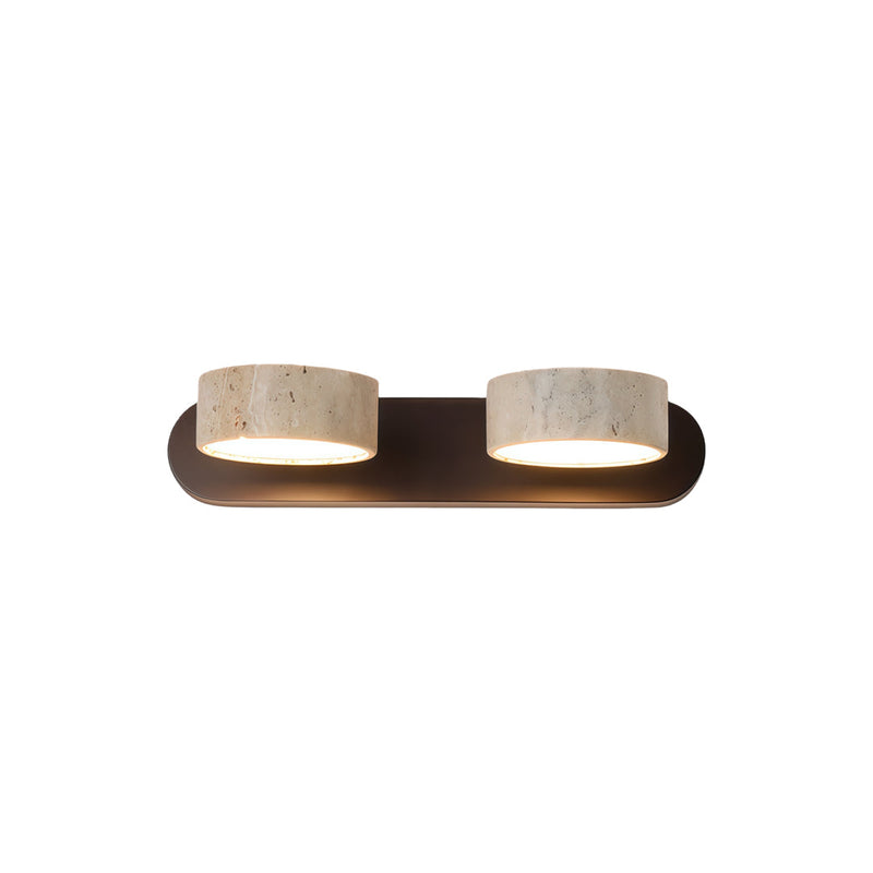 Terra Travertine & Wood Vanity Light
