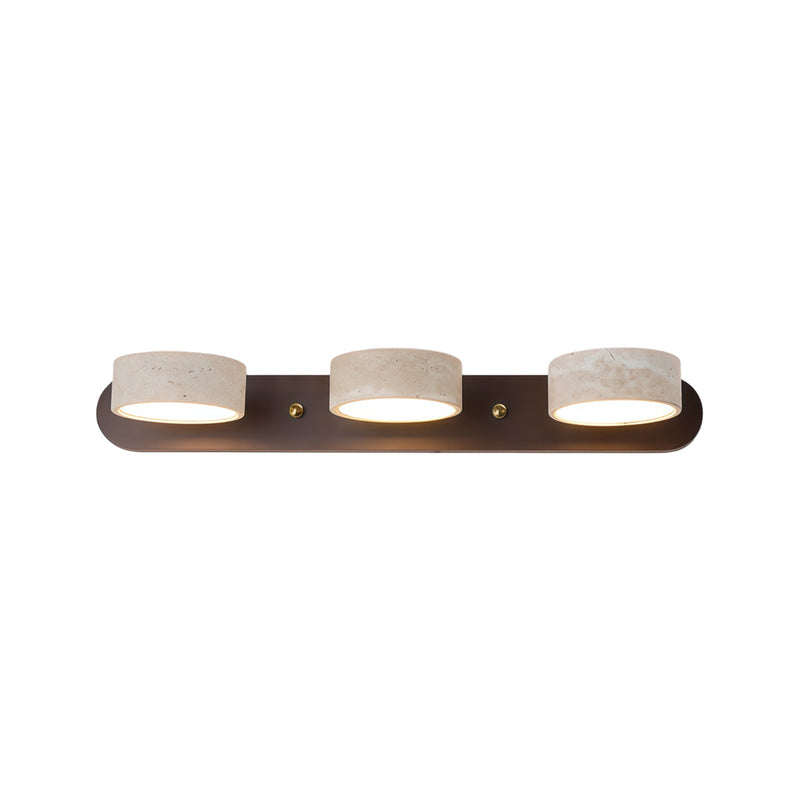 Terra Travertine & Wood Vanity Light