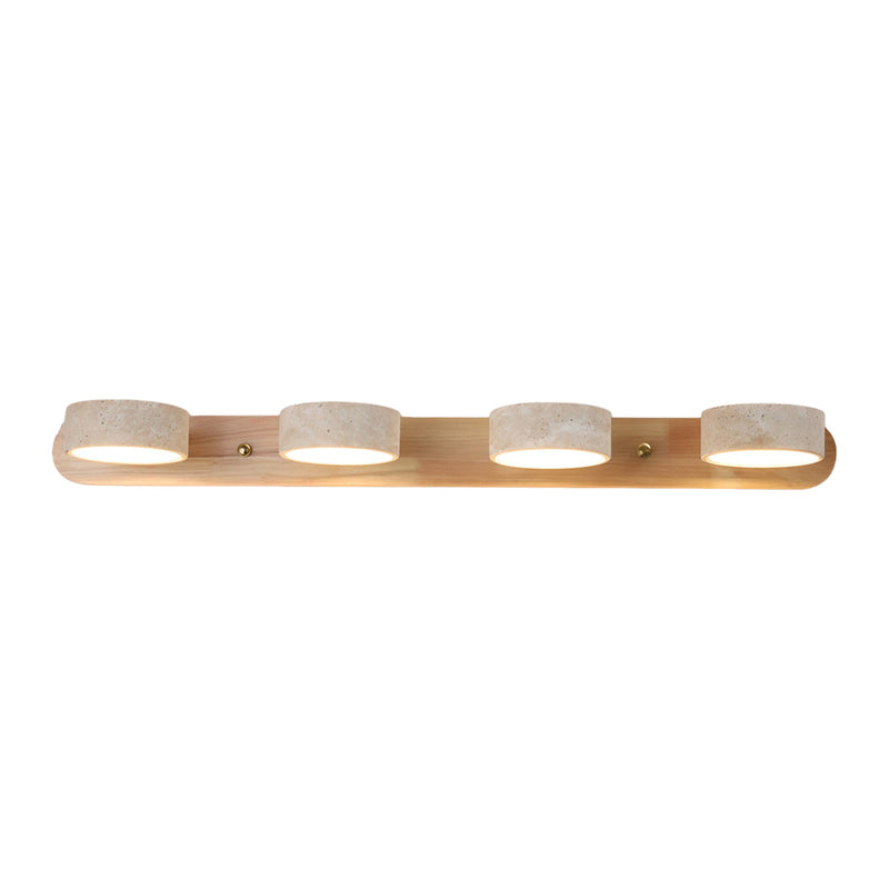 Terra Travertine & Wood Vanity Light