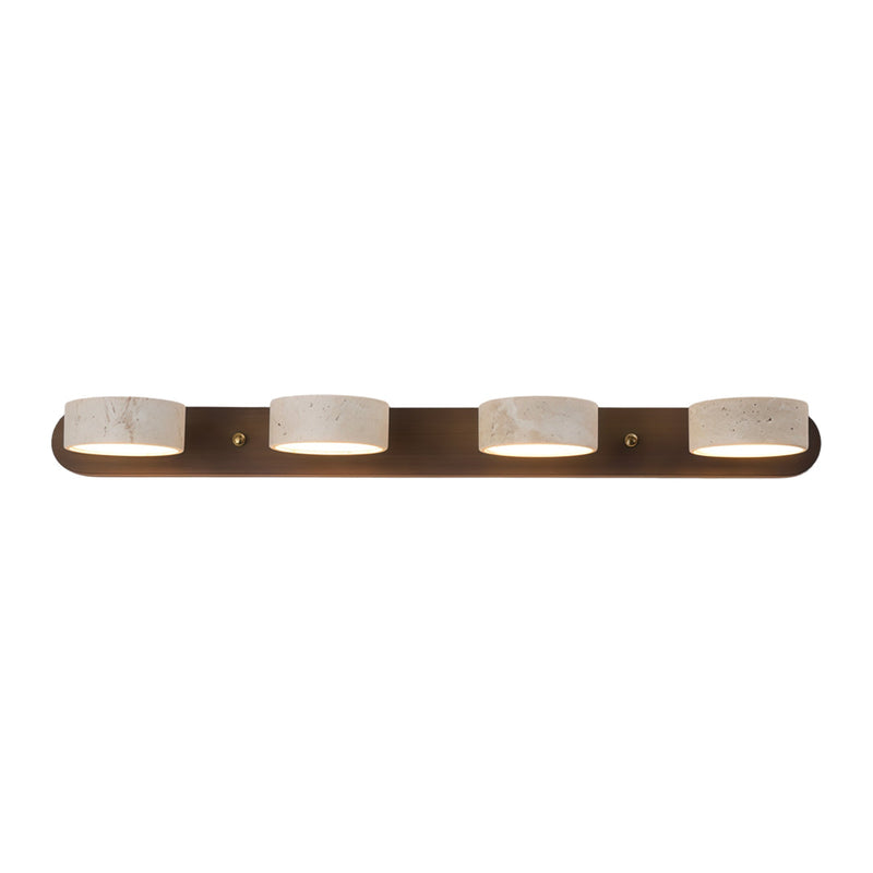 Terra Travertine & Wood Vanity Light