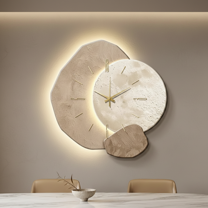 Terra Organic Sculptural Silent Wall Clock