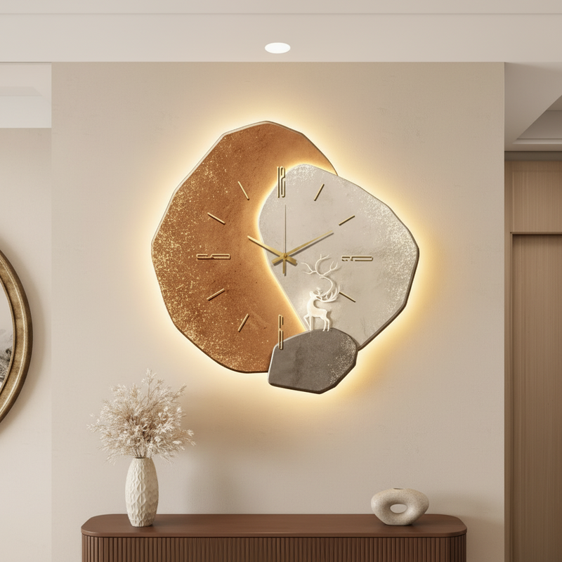 Terra Organic Sculptural Silent Wall Clock