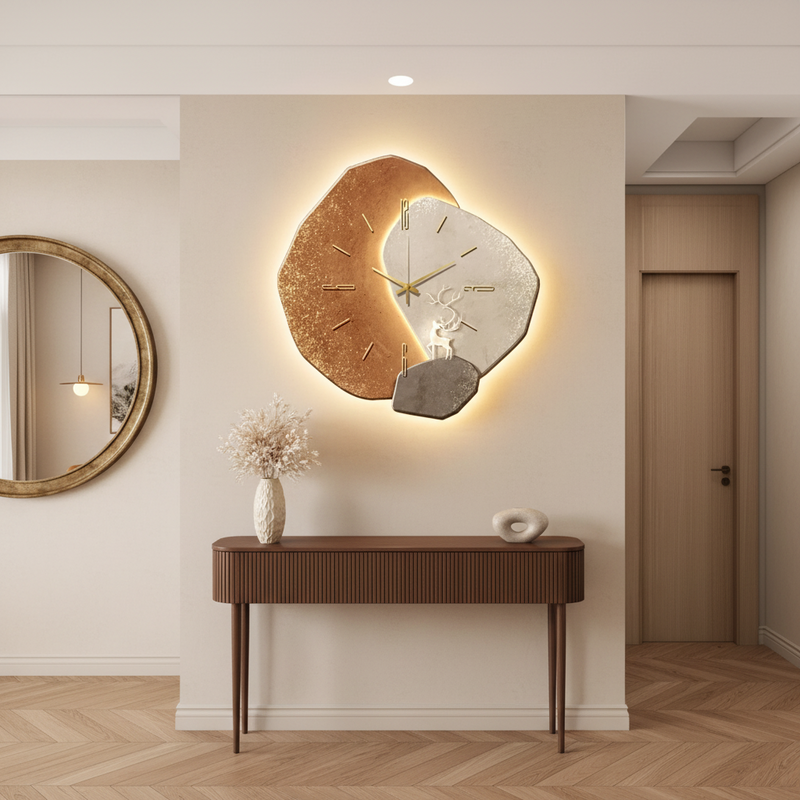 Terra Organic Sculptural Silent Wall Clock