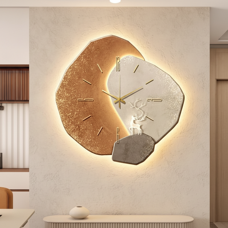 Terra Organic Sculptural Silent Wall Clock