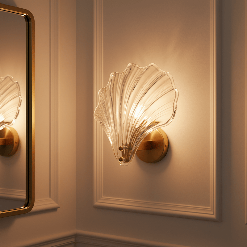 Zaevia Thalassa: Glass Shell Sconce - Wall Light | Zaevia