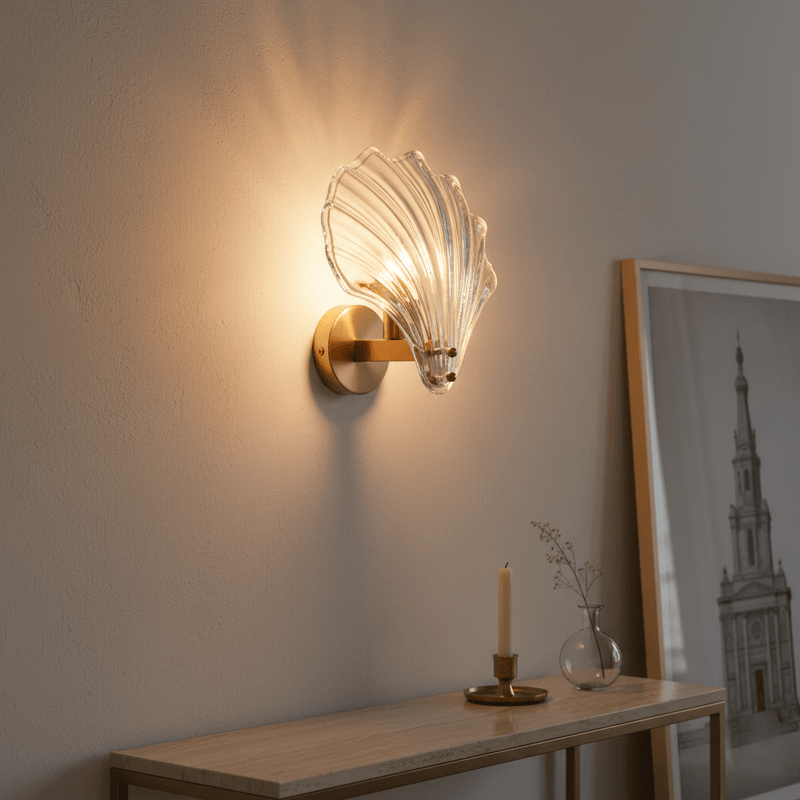 Zaevia Thalassa: Glass Shell Sconce - Wall Light | Zaevia