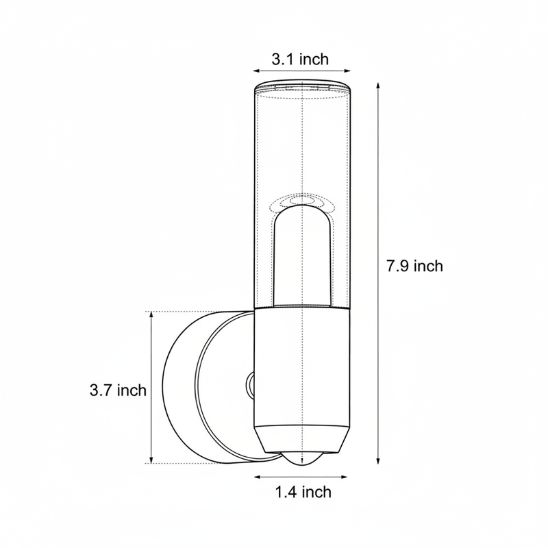 Thalia Minimalist Optical Acrylic Wall Sconce - Lighting > Wall Lights > Wall Sconces > Down Light Wall Sconces | Zaevia