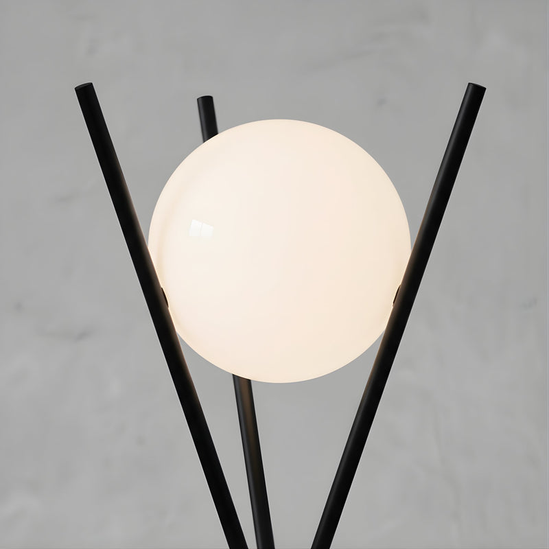 Zaevia Tripod Floor Lamp Frosted Globe Modern Accent Light - Floor lamp | Zaevia
