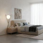 Zaevia Tripod Floor Lamp Frosted Globe Modern Accent Light - Floor lamp | Zaevia