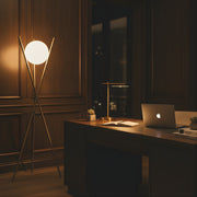 Zaevia Tripod Floor Lamp Frosted Globe Modern Accent Light - Floor lamp | Zaevia