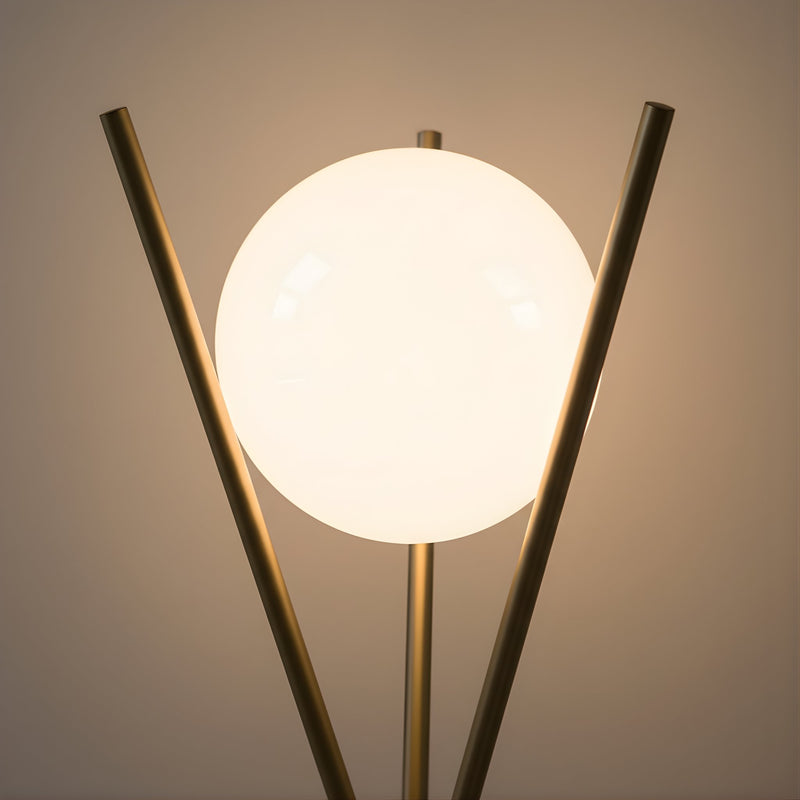 Zaevia Tripod Floor Lamp Frosted Globe Modern Accent Light - Floor lamp | Zaevia