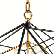 Zaevia Valo Geometric Square Lantern Pendant: Dual Tone Iron & Acrylic Light - Lighting > Ceiling Lights > Pendant Lighting > Medium & Large Pendants | Zaevia