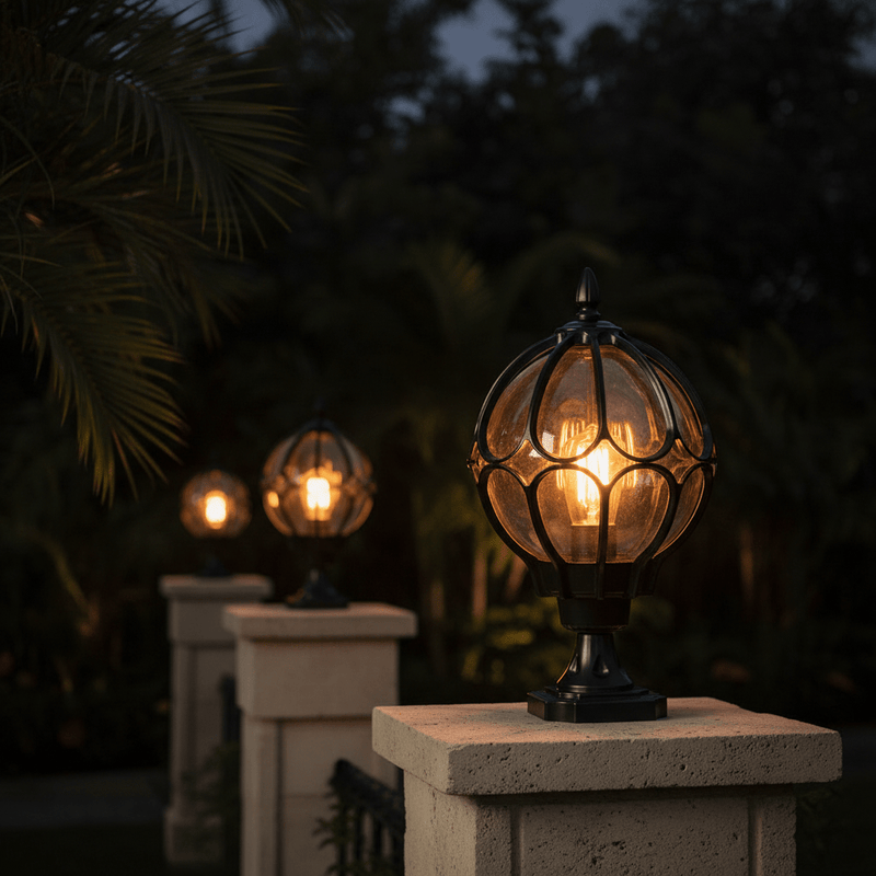 Vintage Orbital Pier Mount Light