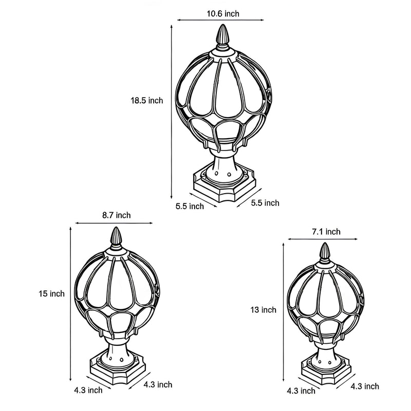 Vintage Orbital Pier Mount Light